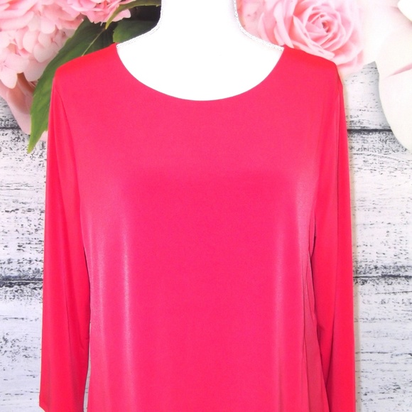 Chico's Coral Asymmetrical Top Size 1 - Picture 5 of 7